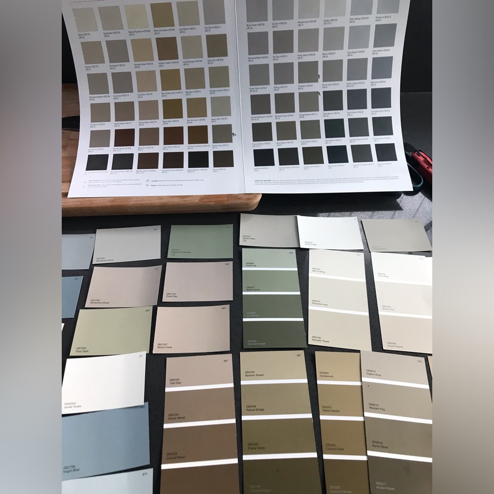 benjamin moore Dunn edwards sherwin williams 150 popular paint chips & pallet